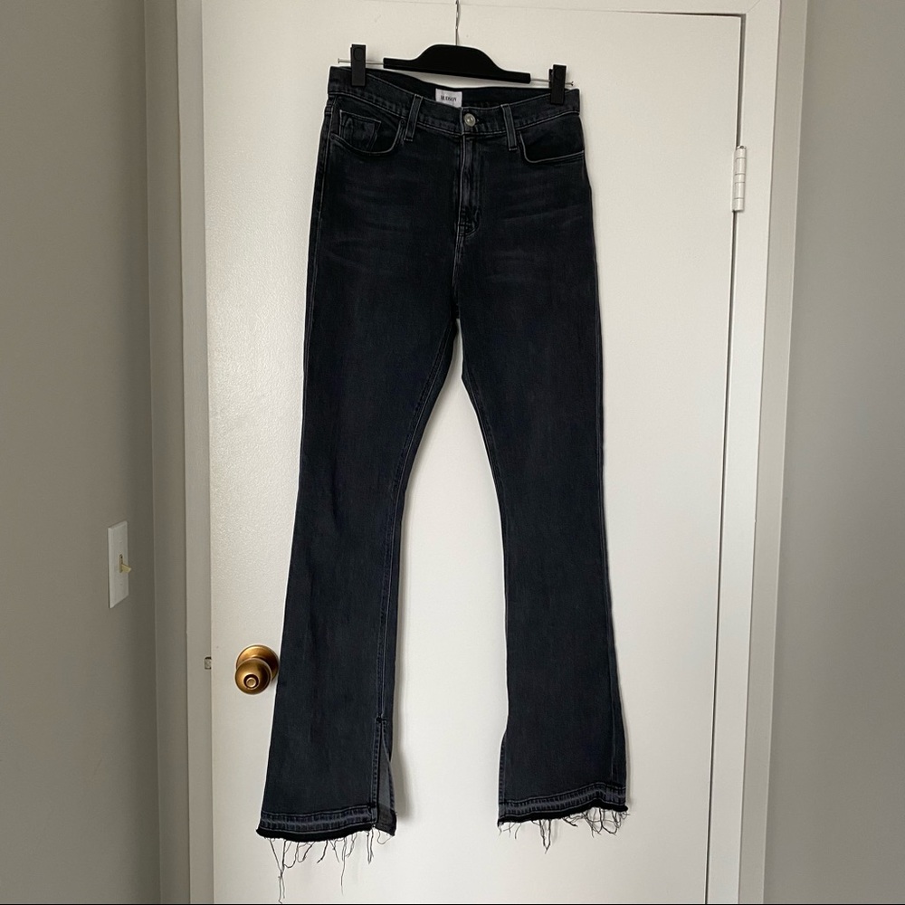 Hudson Bootcut Grey/Black Jean Split Hem Sz 28